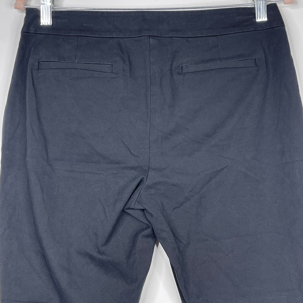2/$30 Eileen Fisher Ankle Zip Crop Chino Pants Black Side Zip Pockets #6682 - Picture 9 of 13